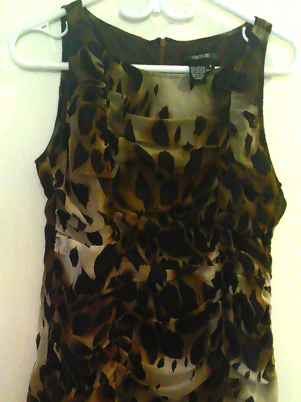 Chapter One Sleveless Formal Dress Leopard Print Size 6 Black, Brown, Creme